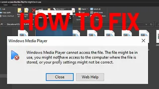 how to Fix Windows Media Player cannot access the file The file might be in use Bangla (100% solved)