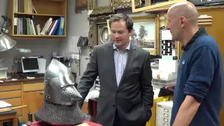 With Tobias Capwell (Wallace Collection) discussing Agincourt & bascinets - Part 3