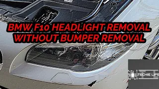 F10 BMW 5 Series headlight removal without bumper removal