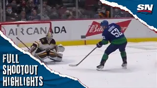 Boston Bruins at Vancouver Canucks | FULL Shootout Highlights