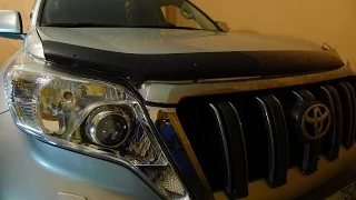 Toyota Land Cruiser Prado (2016 г.) установка светодиодных би линз Optima Premium Bi LED Lens 4200К