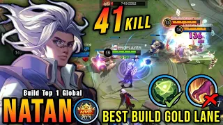 41 Kills + 2x MANIAC!! MVP 20.1 Points Natan Best Build Gold Lane - Build Top 1 Global Natan ~ MLBB