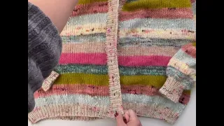 Sewing a button onto a knit sweater tutorial