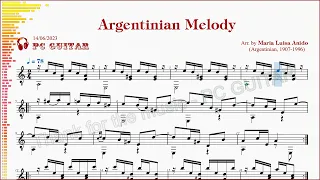 Argentinian Melody, (Arr.  María Luisa Anido), guitar demo