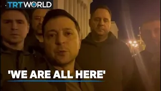 President Zelenskyy says 'We are here' on Kiev streets