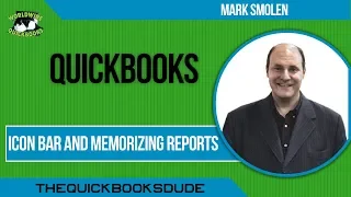 QuickBooks Contractor's Icon Bar And Memorizing Reports