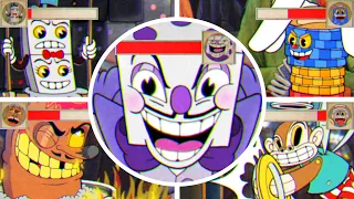 Cuphead - King Dice & All Casino Bosses with Health Bars (Expert Difficulty - No Damage) .