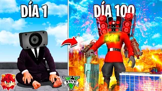 SOBREVIVÍ 100 DÍAS como SPEAKERMAN en GTA 5 !! (Skibidi Toilet mod)