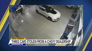 VIDEO: 3 cars stolen overnight from Henderson dealership