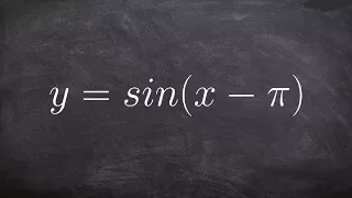 Graph a sine Function with a Horizontal Translation