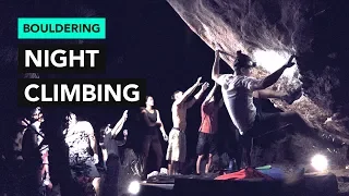 Bouldering at Night can be scary but worth it!