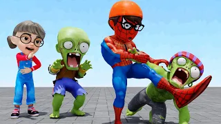 Scary Teacher 3D videos - Zombie Naughty - Scary Teacher Spider rescues Tani