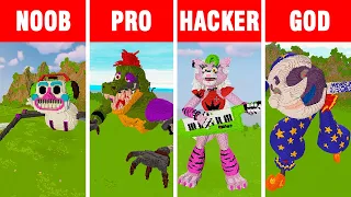 Minecraft NOOB vs PRO vs HACKER vs GOD: FNAF 9 SECURITY BREACH STATUE BUILD CHALLENGE in Minecraft