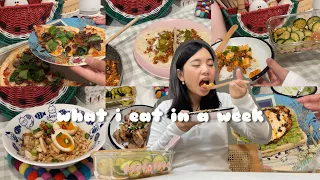 what i eat in a week - first week back to grad school + my birthday (lots of home cooked meals)