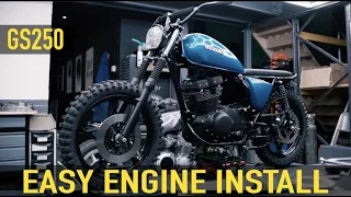 Suzuki GS250 - Part 9 -EASY & CLEAN  Engine Install