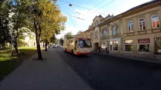 Trolley Bus (Old Communist style) in Vilnius, Lithuania