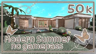 Bloxburg Build || Modern Summer House [no gamepass] 50k