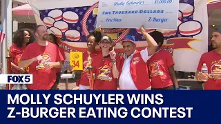 Molly Schuyler wins annual July Fourth Z-Burger eating contest