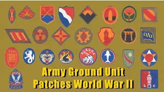 Army Ground Force Patches WW2, Coast Arty, Anti Aircraft, Europe, Pacific, Latin America and USA.