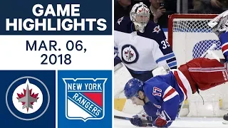 NHL Game Highlights | Jets vs. Rangers - Mar. 06, 2018