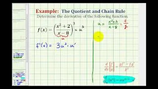 Ex:  Determine a Derivative Using the Chain Rule and Quotient Rule