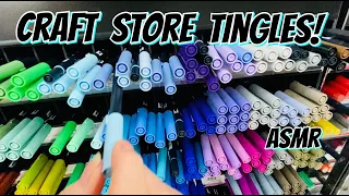 Public ASMR at Michaels Craft Store!  | Fast Tapping, Scratching, Crinkling & Finessing 🎨