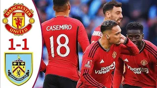 Manchester United vs Burnley 1-1 | 2024 Premier League | Match Highlights