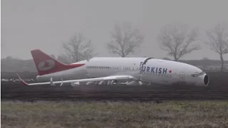 Animatie Turkish Airlines, Neergestort tijdens nadering, Boeing 737-800, Amsterdam Schiphol Airport