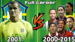 2001 Rivaldo VS Ronaldinho full career 2000-2015 🔥💪#video #football