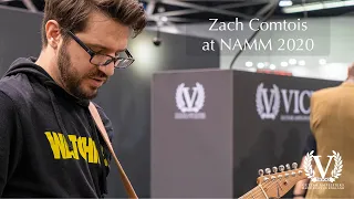 Zach Comtois tries out the VC35 Deluxe at NAMM 2020