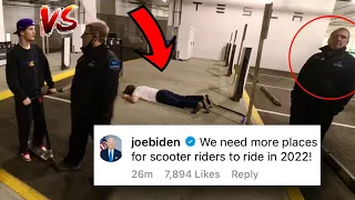 Security KNOCKS OUT Scooter Rider!