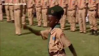 Scout parade/drills/matching during patrons  day 2018 at Statehouse Nairobi