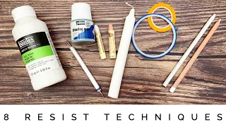 8 Watercolor Resist Techniques - How to Use Masking Fluid and Other Techniques