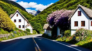 Driving in Swiss  ( Degersheim ) One of the most beautiful Village in Switzerland 4K