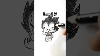 How to Draw Vegeta | Dragon ball in different levels | Easy Drawing #anime #animedrawing #art #goku