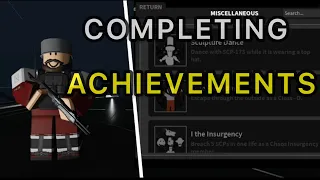 Completing All Achievements Roblox Scp Roleplay