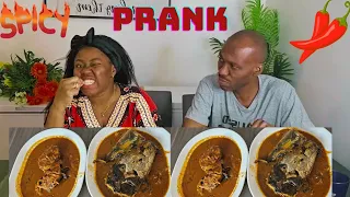 I Added Too Much Pepper to My Husband's Fish Pepper Soup "Prank" |ASMR MUKBANG African Food Delicacy