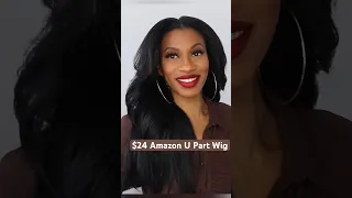 $24 Amazon U Part wig blends Perfectly #hairtutorial #hair #amazonfinds #shorts link in comments