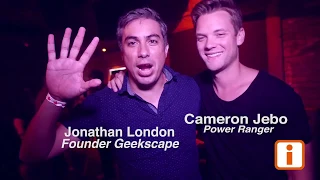 Power Ranger Cameron Jebo & GeekScape Founder Jonathan London at the INFOLIST Pre Comic-Con Bash