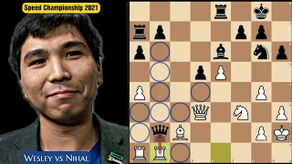 Wesley Traps Nihals's Queen in Just 25 Moves | So vs Nihal | chess.com Speed Chess Championship 2021