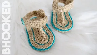 Easy Crochet Baby Sandals Tutorial