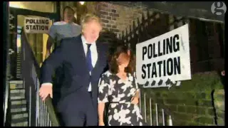 Boris Johnson votes in Islington