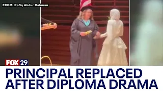 Principal involved in diploma drama at girls' high school graduation replaced