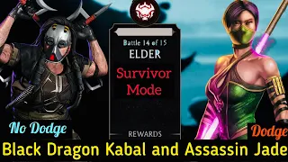 Assassin Jade & Black Dragon Kabal | FW Survivor Mode elder Tower Battle Gameplay | MK Mobile