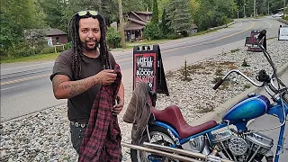 suicide clutch, jockey shift Harley Panhead chopper from HELL