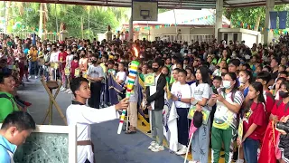 MIMAROPA Player Aldrich Fajardo during the torch relay for District Sports Fest 2023