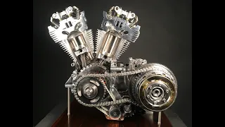 "Harley Davidson V-Twin 88 Kinetic Cutaway Engine" by Greg Stirling.