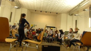 AKA Akademisches Orchester Freiburg beim Einstimmen