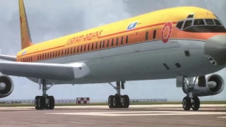 Tribute to SLM Flight PY 764 - JustFlight  DC 8 Super 62  - Amsterdam to Brussel Review 2017