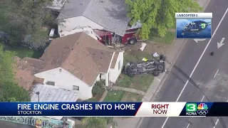 Fire engine crashes into California home | What we know